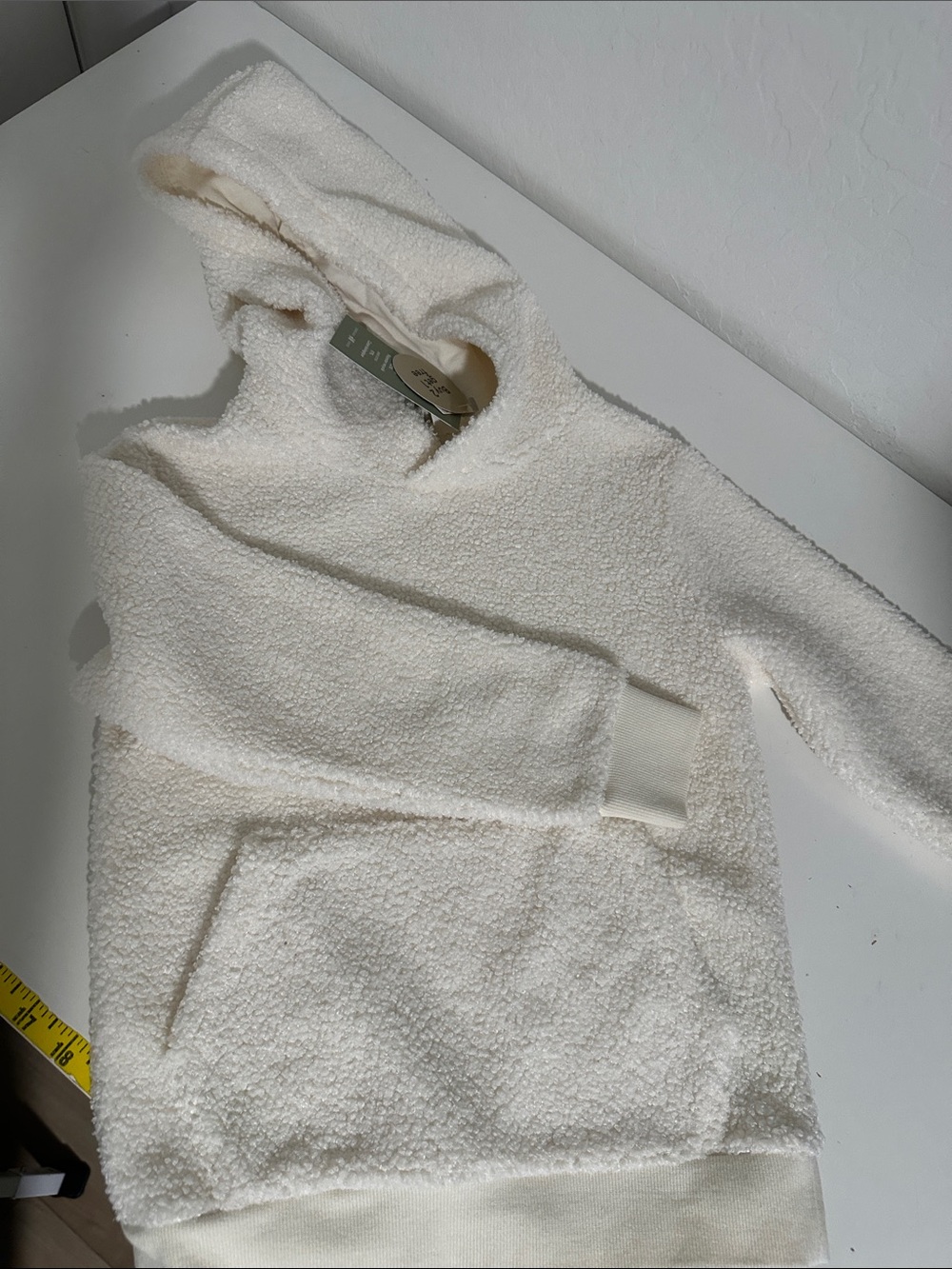 H&M Cream Sherpa Hoodie for Kids